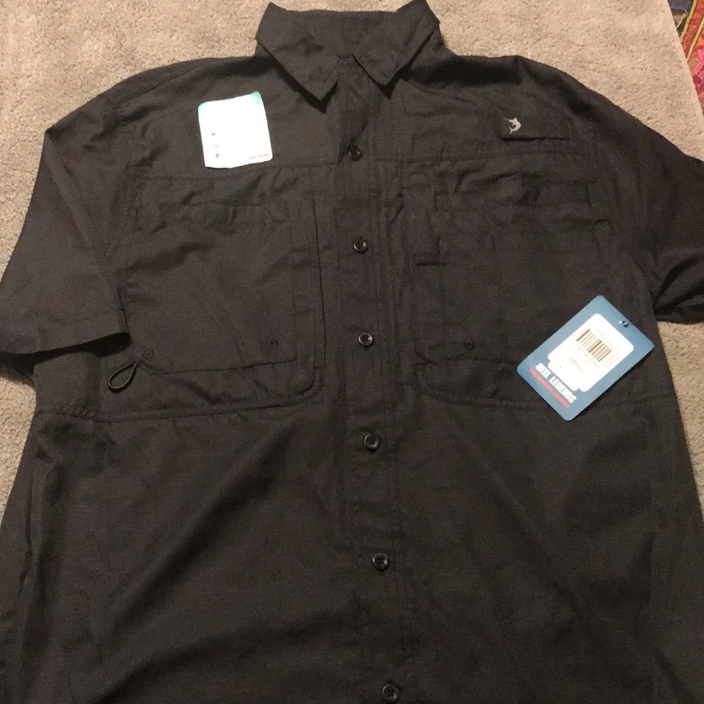 Men’s Reel Legend Black Short Sleeve Fishing Shirt